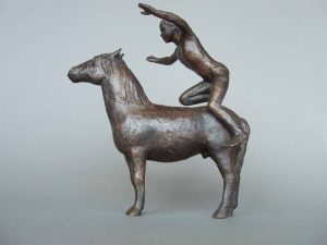 Bronze sculpture of a girl on pony linking to details